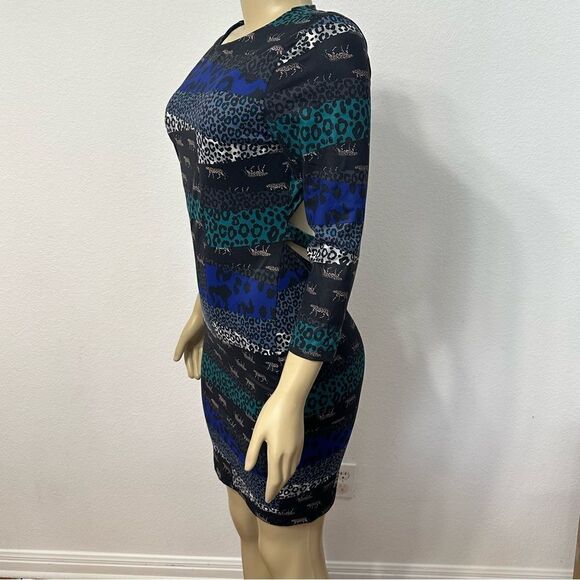 NWT! Victoria’s Secret Dress Open Back Exotic Animal Print Multicolored Size Med - Picture 4 of 11